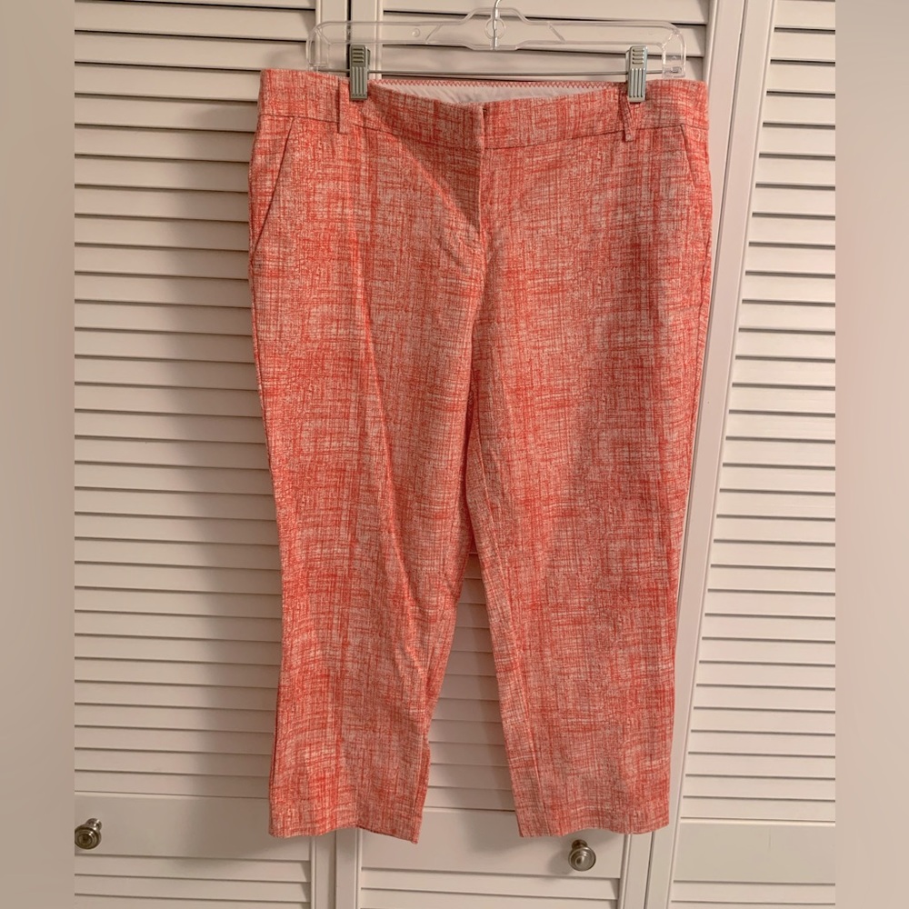Katherine Barclay Red & White Cropped Trousers - 10